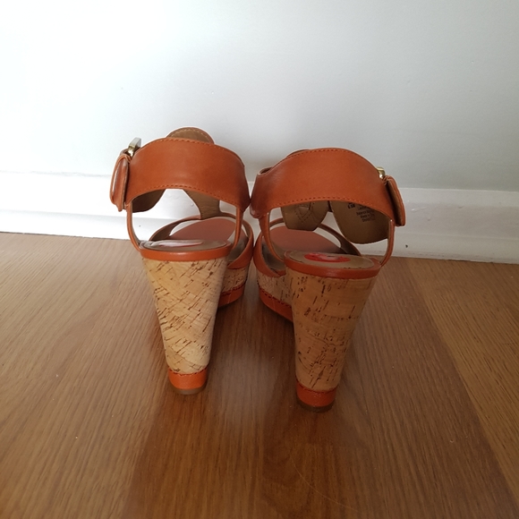 Franco Sarto Wedge Leather Sandal Size 6.5 - Picture 4 of 7